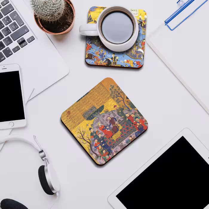 زیر لیوانی لوکسینو مدل شاهنامه کد ایران_2535 مجموعه 6 عددی