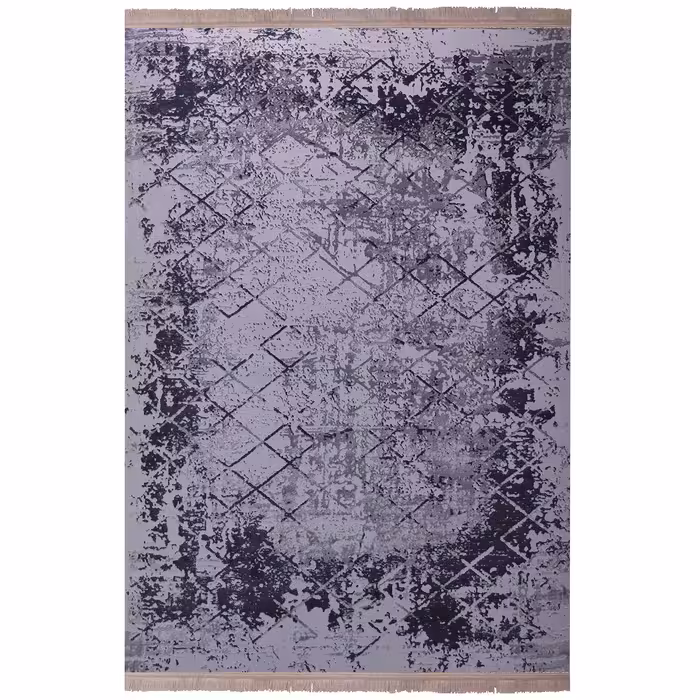 فرش ماشینی زمرد مشهد مدل NO011 زمینه طوسی