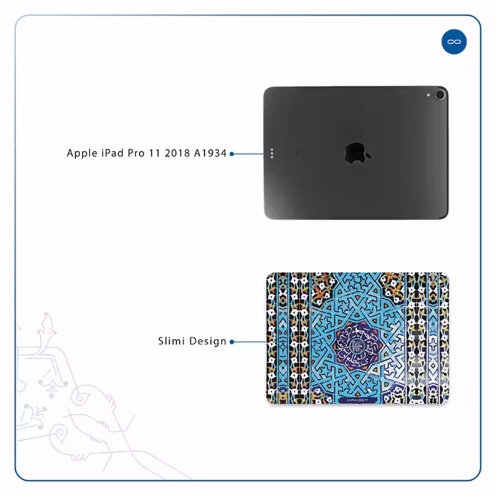 برچسب پوششی ماهوت مدل Iran-Tile7 مناسب برای تبلت اپل iPad Pro 11 2018 A1934