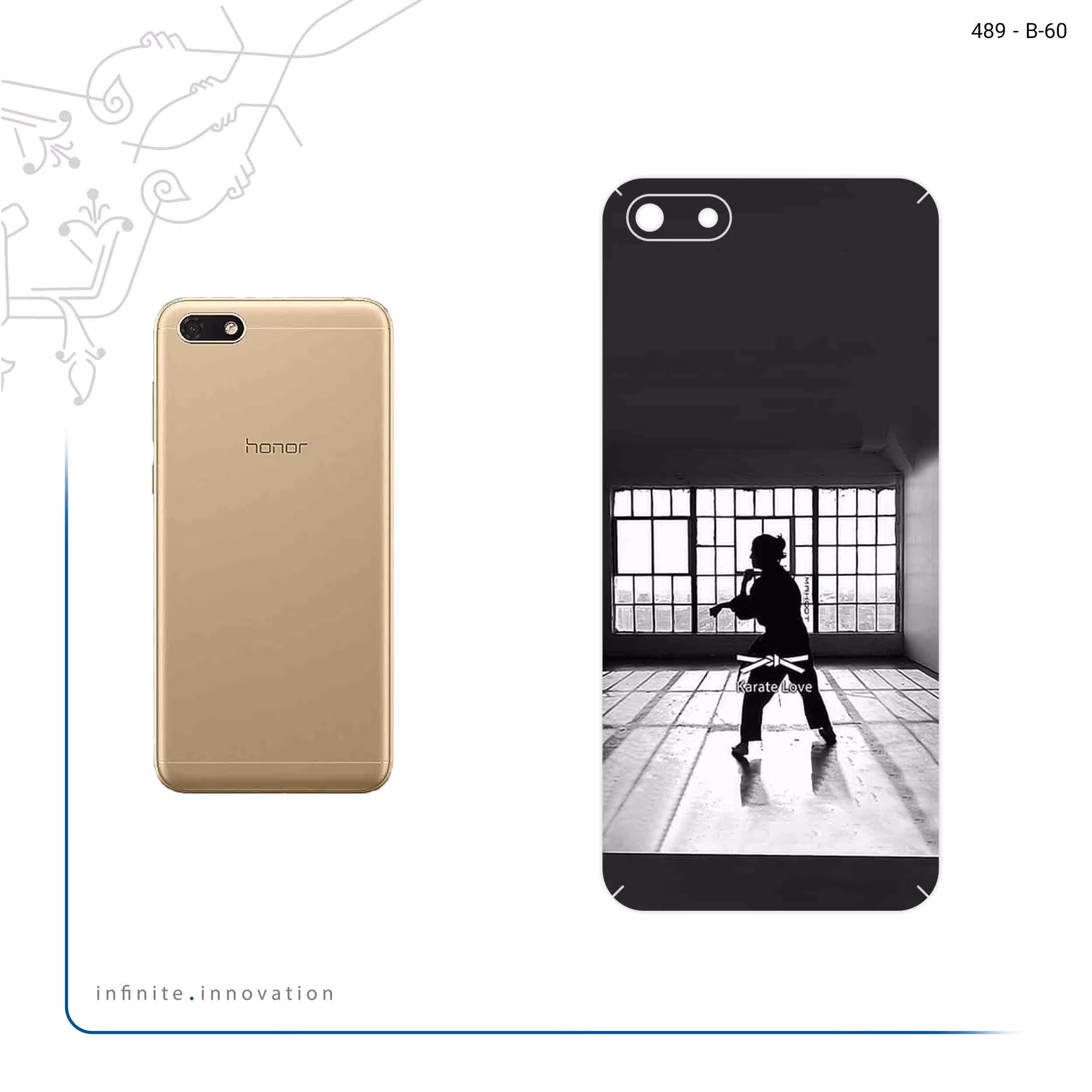 برچسب پوششی ماهوت مدل Karate مناسب برای گوشی موبایل آنر 7S