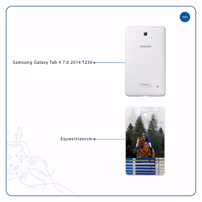 برچسب پوششی ماهوت مدل Equestrianism مناسب برای تبلت سامسونگ Galaxy Tab 4 7.0 2014 T230