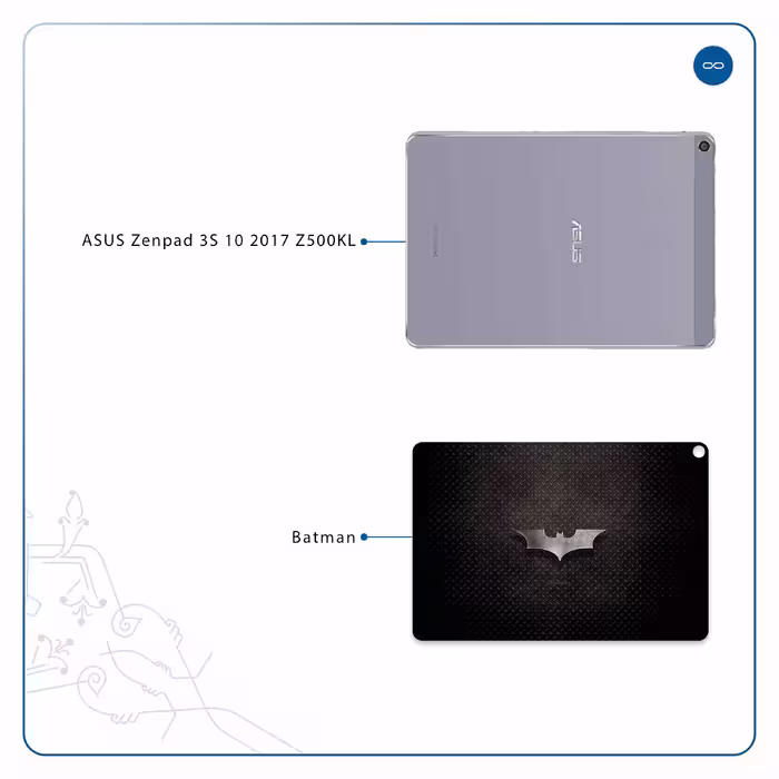 برچسب پوششی ماهوت مدل Batman مناسب برای تبلت ایسوس Zenpad 3S 10 2017 Z500KL