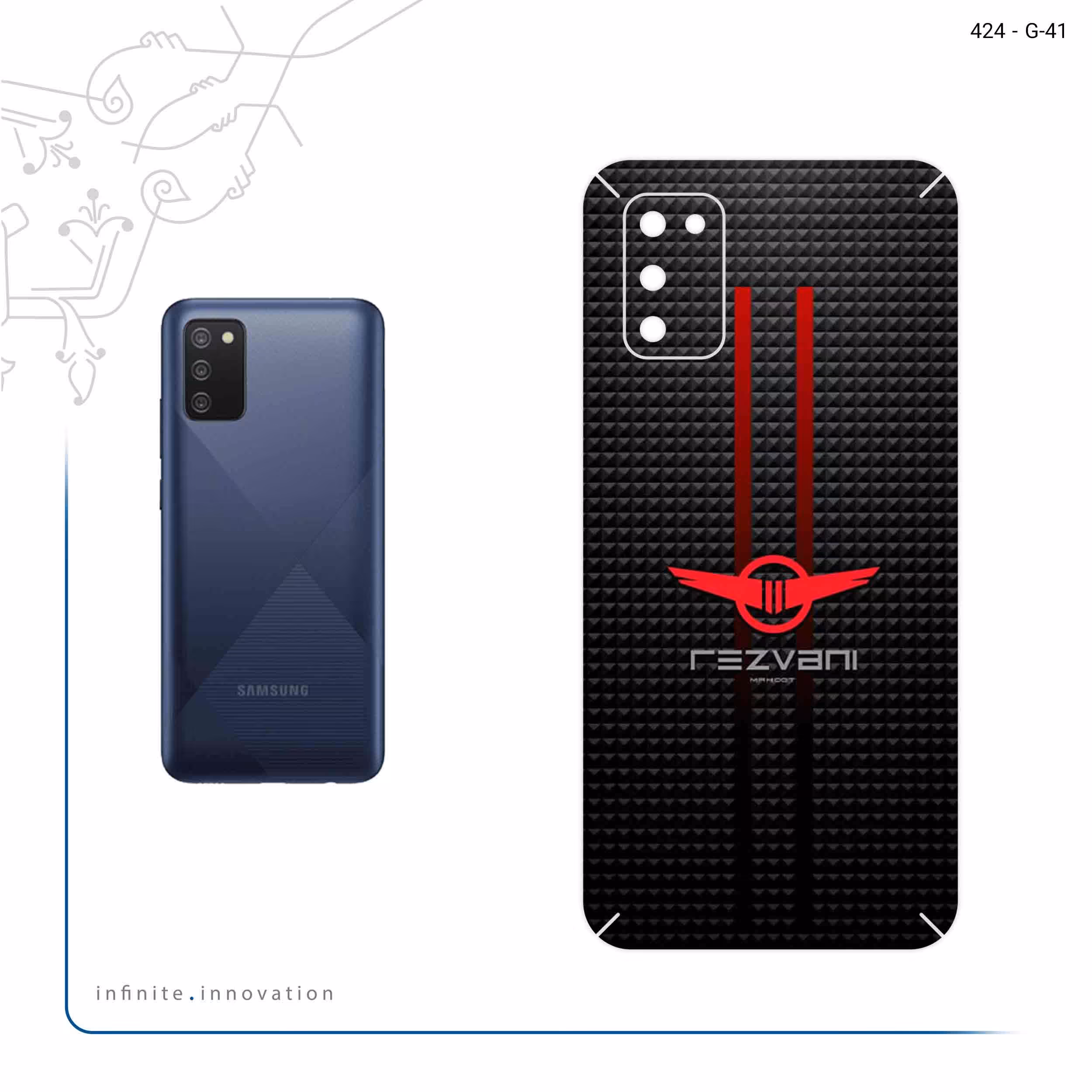 برچسب پوششی ماهوت مدل Rezvani Motors مناسب برای گوشی موبایل سامسونگ Galaxy A52 5G