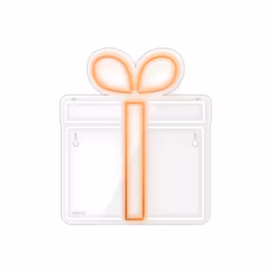 چراغ دیواری نئون دیزاین طرح Gift-Box_ORG