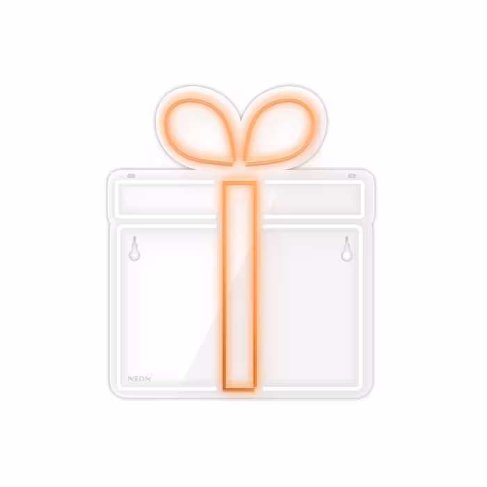 چراغ دیواری نئون دیزاین طرح Gift-Box_ORG