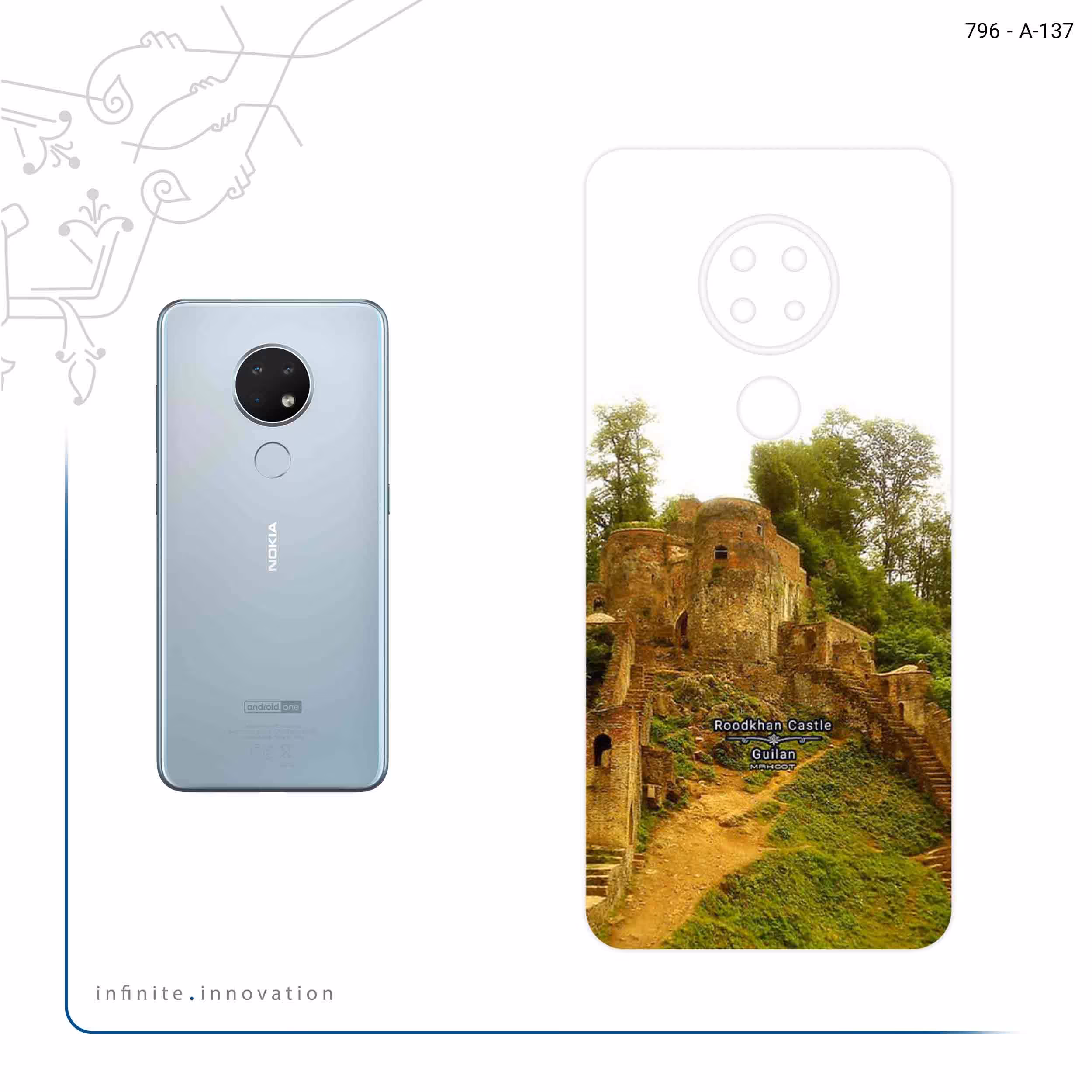 برچسب پوششی ماهوت مدل Roodkhan Castle مناسب برای گوشی موبایل نوکیا 6.2