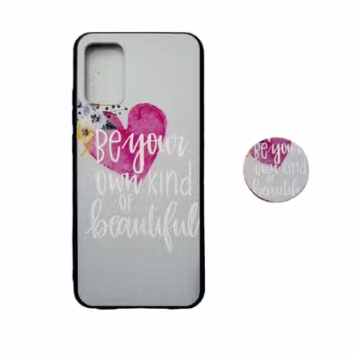 کاور طرح آبرنگی مدل a03s مناسب برای گوشی موبایل سامسونگ Galaxy A03S / A02S / M02S به همراه پاپ سوکت