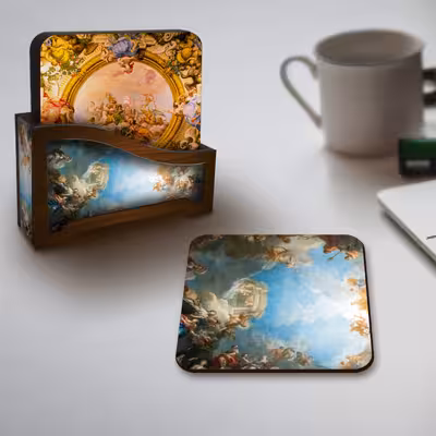 زیر لیوانی لوکسینو مدل Sh_2535 مجموعه 6 عددی