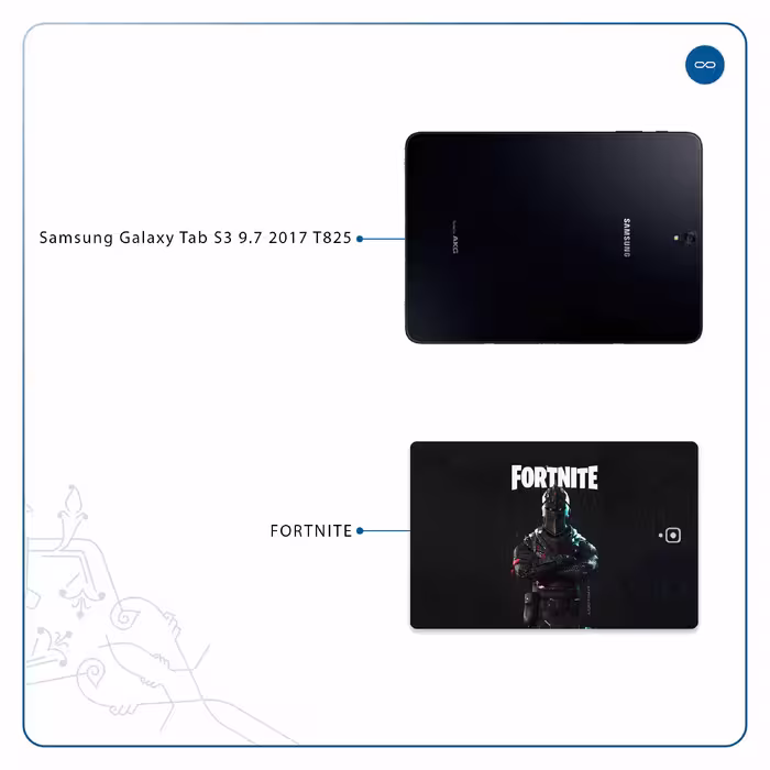 برچسب پوششی ماهوت مدل Fortnite-Game مناسب برای تبلت سامسونگ Galaxy Tab S3 9.7 2017 T825