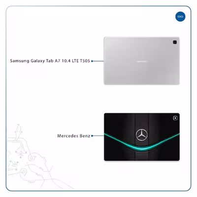 برچسب پوششی ماهوت مدل Mercedes-Benz مناسب برای تبلت سامسونگ Galaxy Tab A7 10.4 LTE 2020 T505