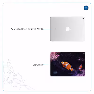 برچسب پوششی ماهوت مدل Clownfish مناسب برای تبلت اپل iPad Pro 10.5 2017 A1709