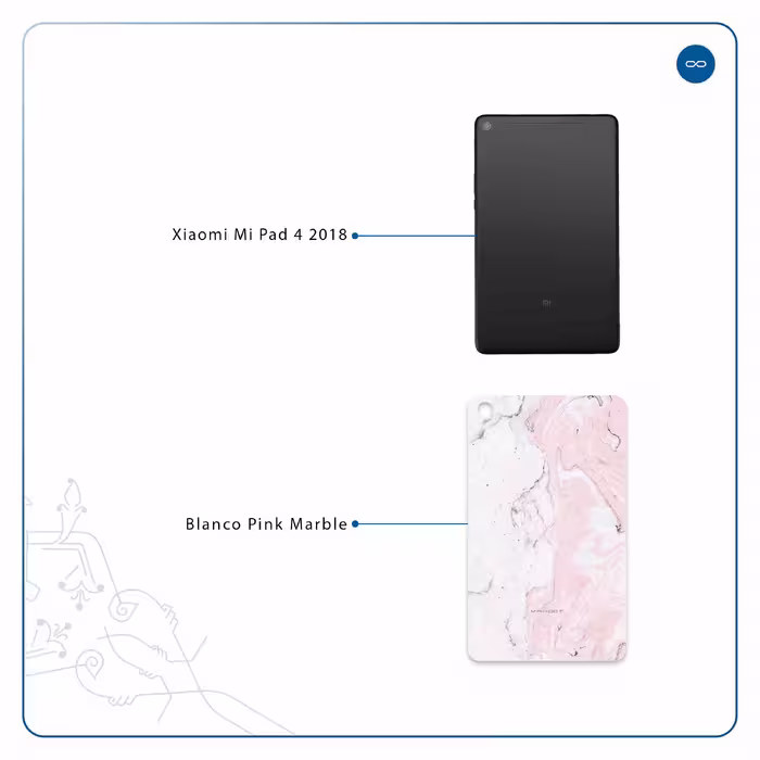 برچسب پوششی ماهوت مدل Blanco-Pink-Marble مناسب برای تبلت شیائومی Mi Pad 4 2018