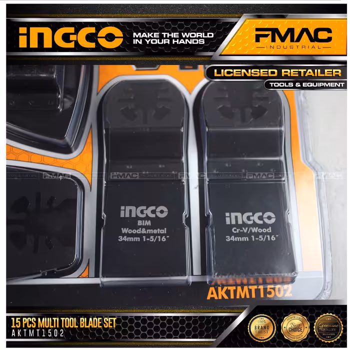 لوازم جانبی ابزار همه کاره اینکو مدل AKTMT1502-15-pcs/set مجموعه 15 عددی 