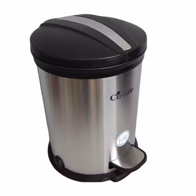 سطل زباله پدالی سرکیول مدل 5 استیل