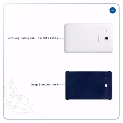 برچسب پوششی ماهوت مدل Deep-Blue-Leather مناسب برای تبلت سامسونگ Galaxy Tab E 9.6 2015 T560