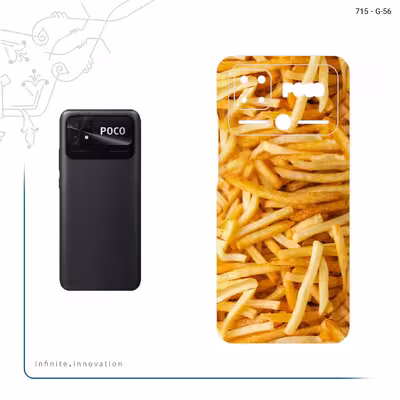 برچسب پوششی ماهوت مدل French fries مناسب برای گوشی موبایل شیائومی Poco C40
