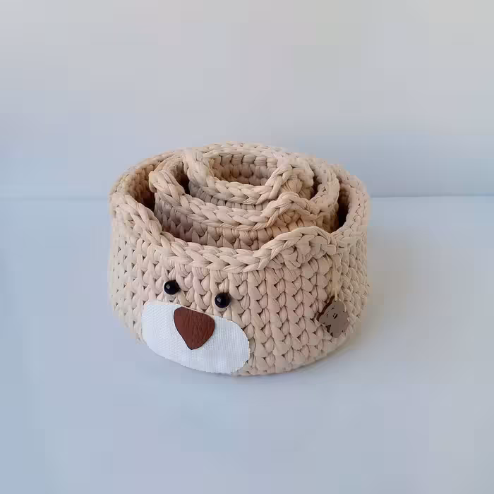 ارگانایزرکودک طرح خرسی مدل تریکو کد BEAR-02 مجوعه 3 عددی