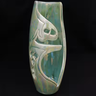 گلدان سرامیکی هیوا طرح هیچ کد 11049372