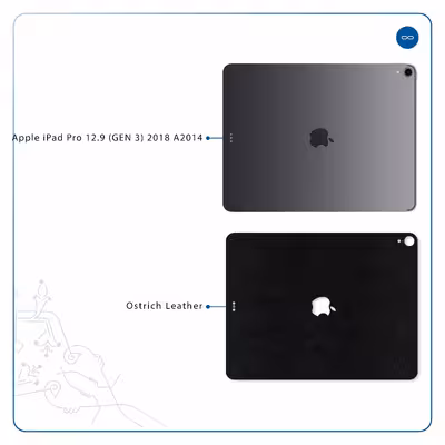 برچسب پوششی ماهوت مدل Ostrich-Leather مناسب برای تبلت اپل iPad Pro 12.9 (GEN 3) 2018 A2014