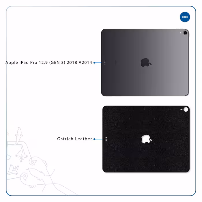 برچسب پوششی ماهوت مدل Ostrich-Leather مناسب برای تبلت اپل iPad Pro 12.9 (GEN 3) 2018 A2014