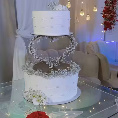 استراکچر تزیین کیک به گز مدل قلب