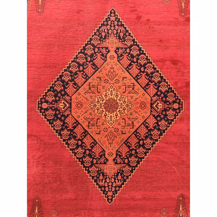 فرش ماشینی زمرد مشهد مدل کهنه نما زمینه لاکی