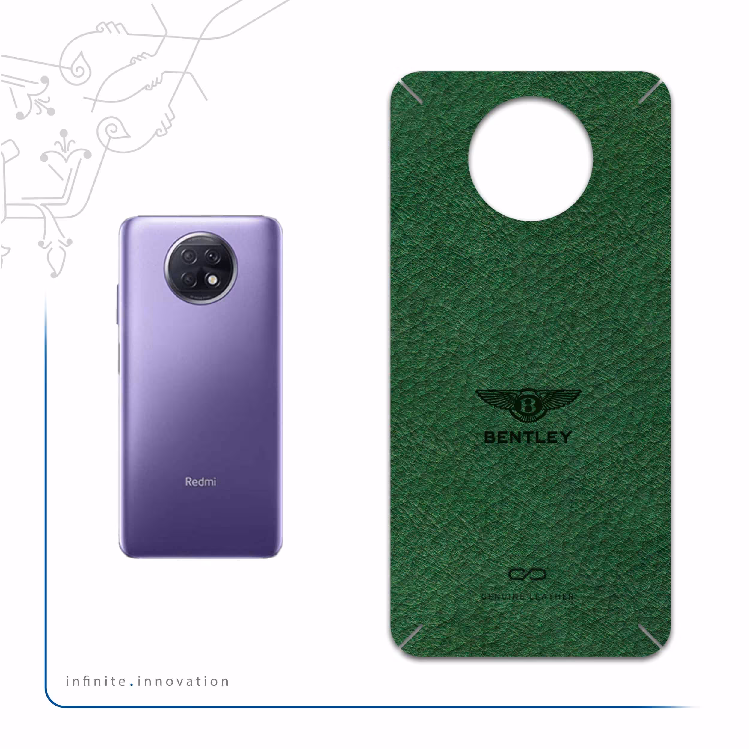 برچسب پوششی ماهوت مدل GL-BNTLY مناسب برای گوشی موبایل شیائومی Redmi Note 9T