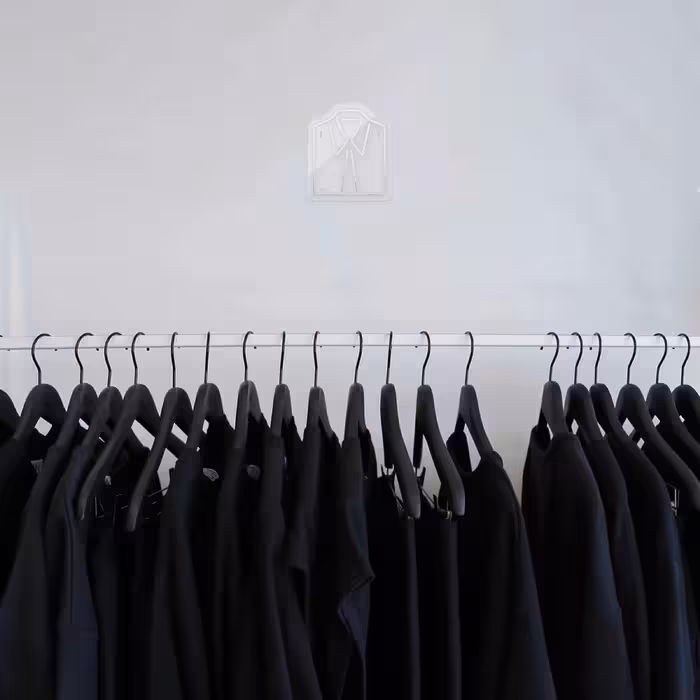 چراغ دیواری نئون دیزاین طرح Men-Clothes_WHT