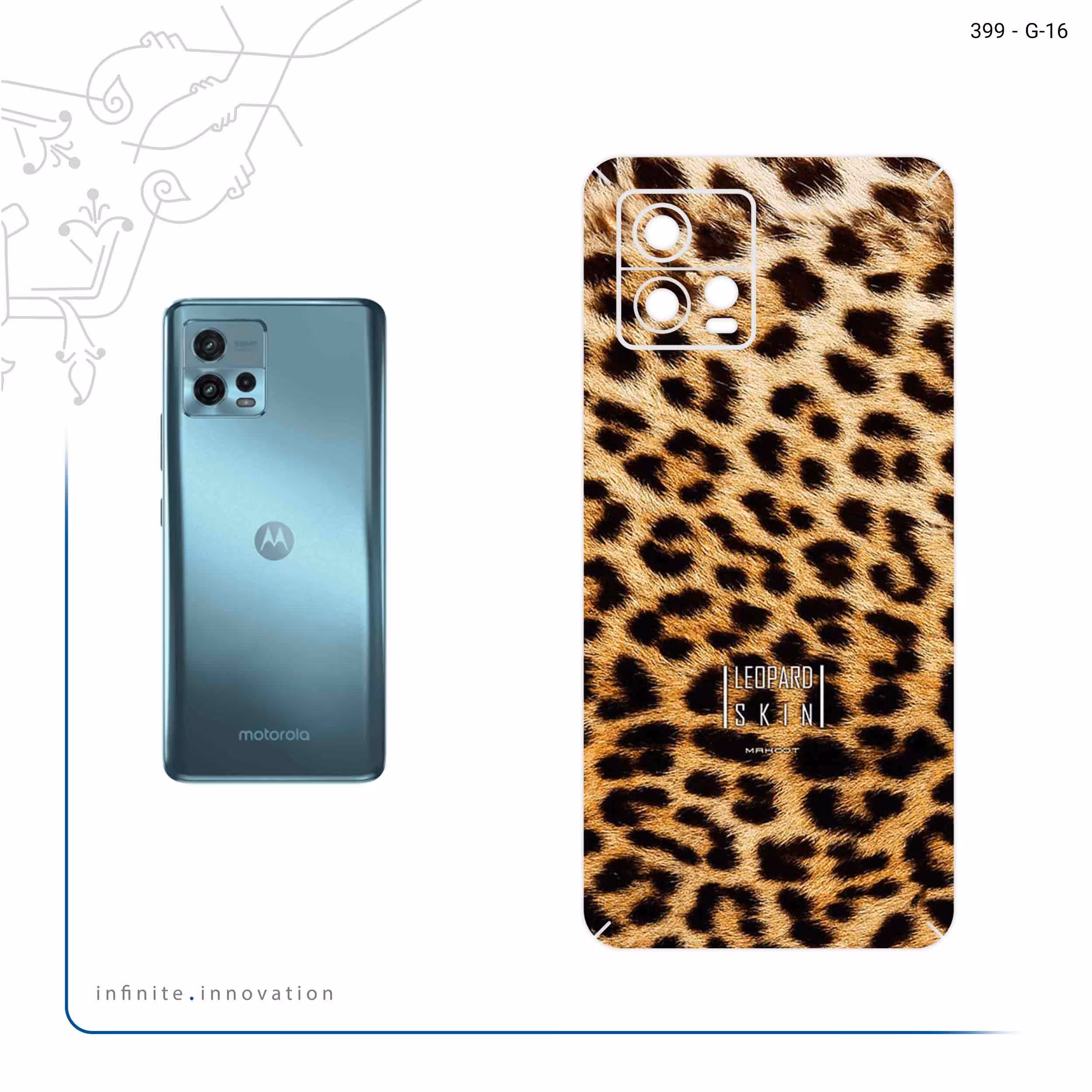 برچسب پوششی ماهوت مدل Leopard Skin مناسب برای گوشی موبایل موتورولا Moto G72