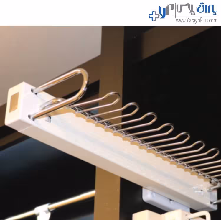 رگال جای کمربند و کراوات ریلی داخل کمد لباس رنگ سفید فانتونی