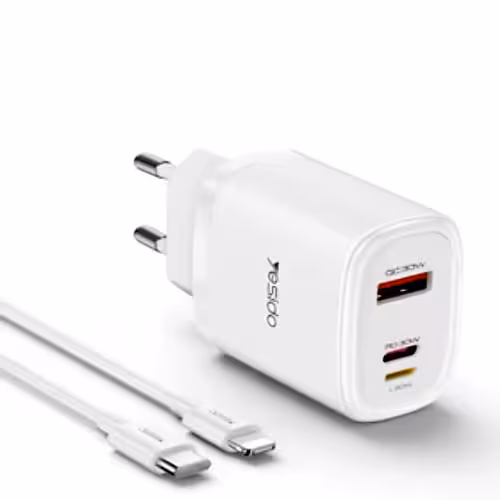 شارژر دیواری 20 وات یسیدو مدل YC52 به همراه کابل لایتنینگ