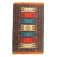 گلیم دستبافت دو متری مدل سفره کردی کد 4020461