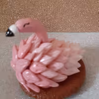 کاپ کیک طرح فلامینگو