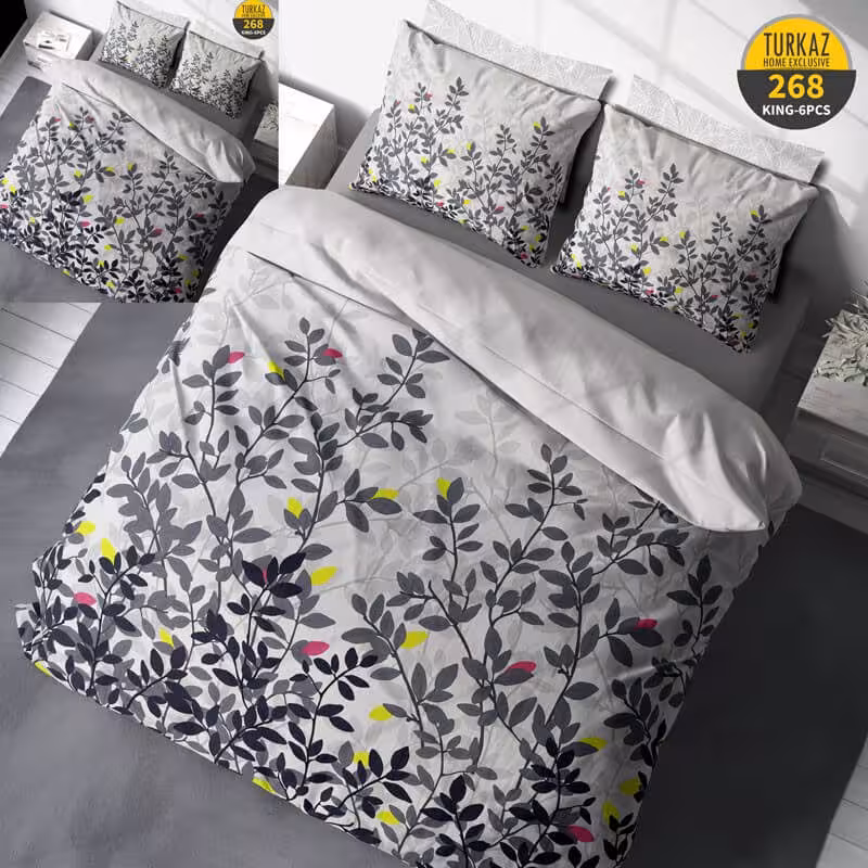 سرویس روتختی طرح پیچک برند Turkaz دو نفره  کد 268