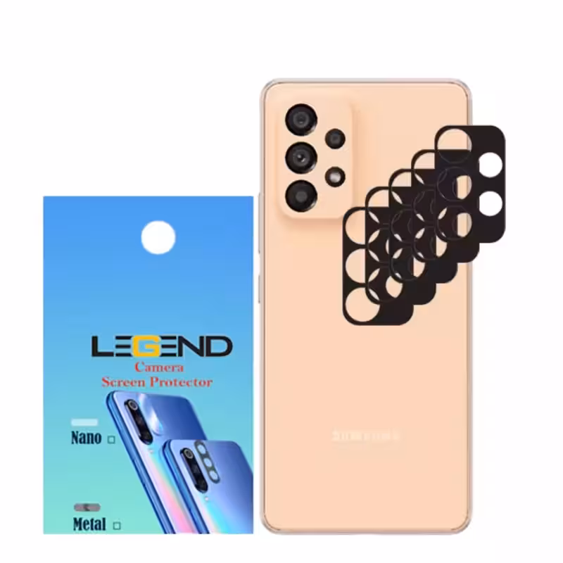 محافظ لنز دوربین فلزی مدل LEGEND مناسب موبایل سامسونگ Galaxy A73 بسته 5عددی