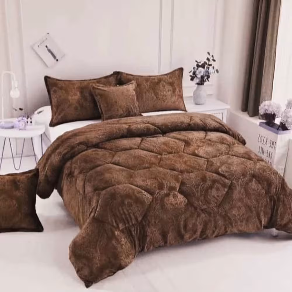 روتختی مخمل شانل قهوه ای کد B26