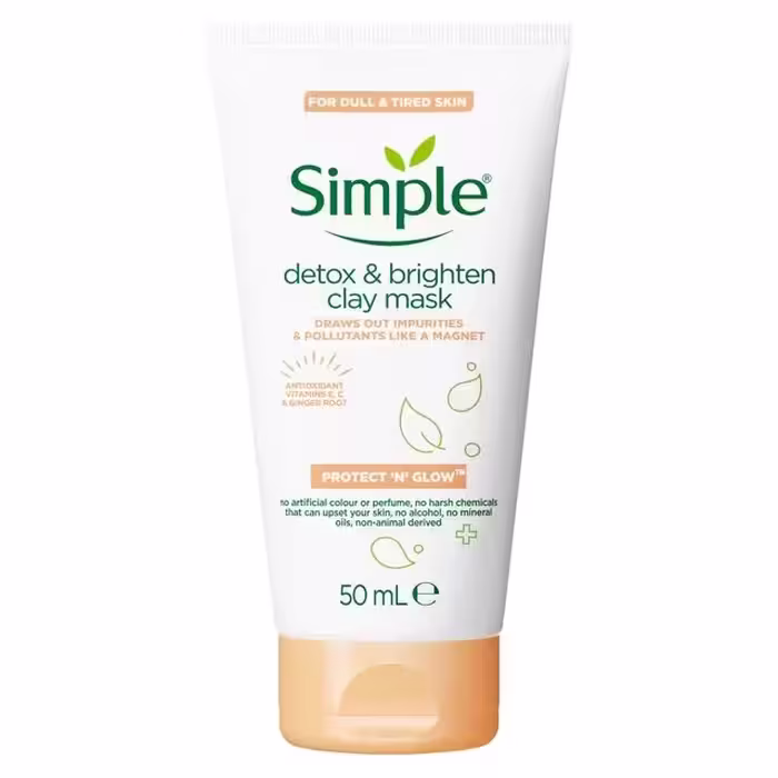 ماسک صورت خاک رس سیمپل مدل Detoxifying حجم 50 میلی لیتر