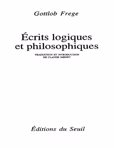خرید و دانلود نسخه کامل کتاب Écrits logiques et philosophiques