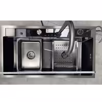 سینک آبشاری 5 کلید 90 سانت هایشنگ دودی