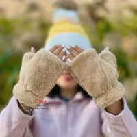 دستکش نصف انگشتی دخترانه اسپرت زمستانه