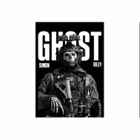 تابلو دکوراتیو فلزی (متال پوستر)، سایز A3، طرح Ghost.