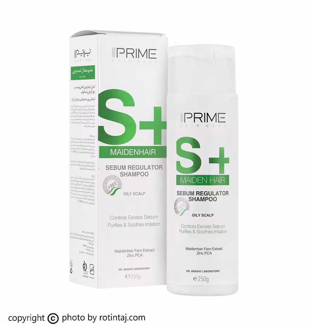 شامپو  S پرایم، شامپو متعادل کننده چربی پرایم، شامپو MAIDENHAIR پرایم 250 میلی