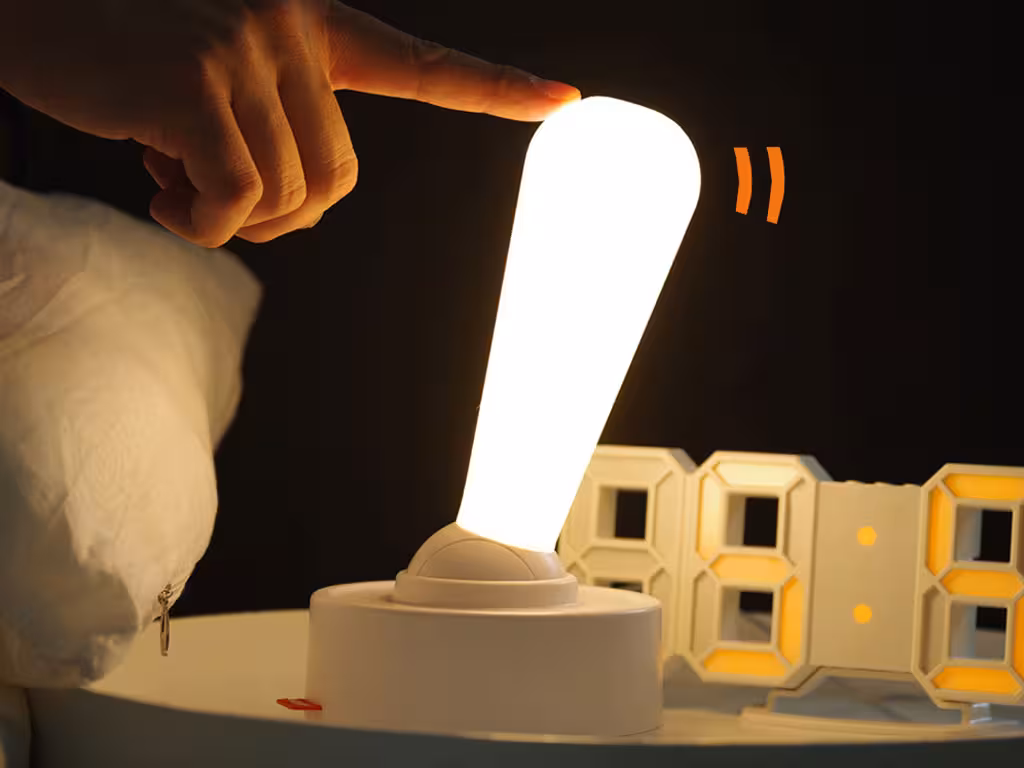 چراغ خواب رومیزی لوکس شارژی رانمِی Runmei JP-L003 atmosphere light creative USB rechargeable silicone lamp LEVER