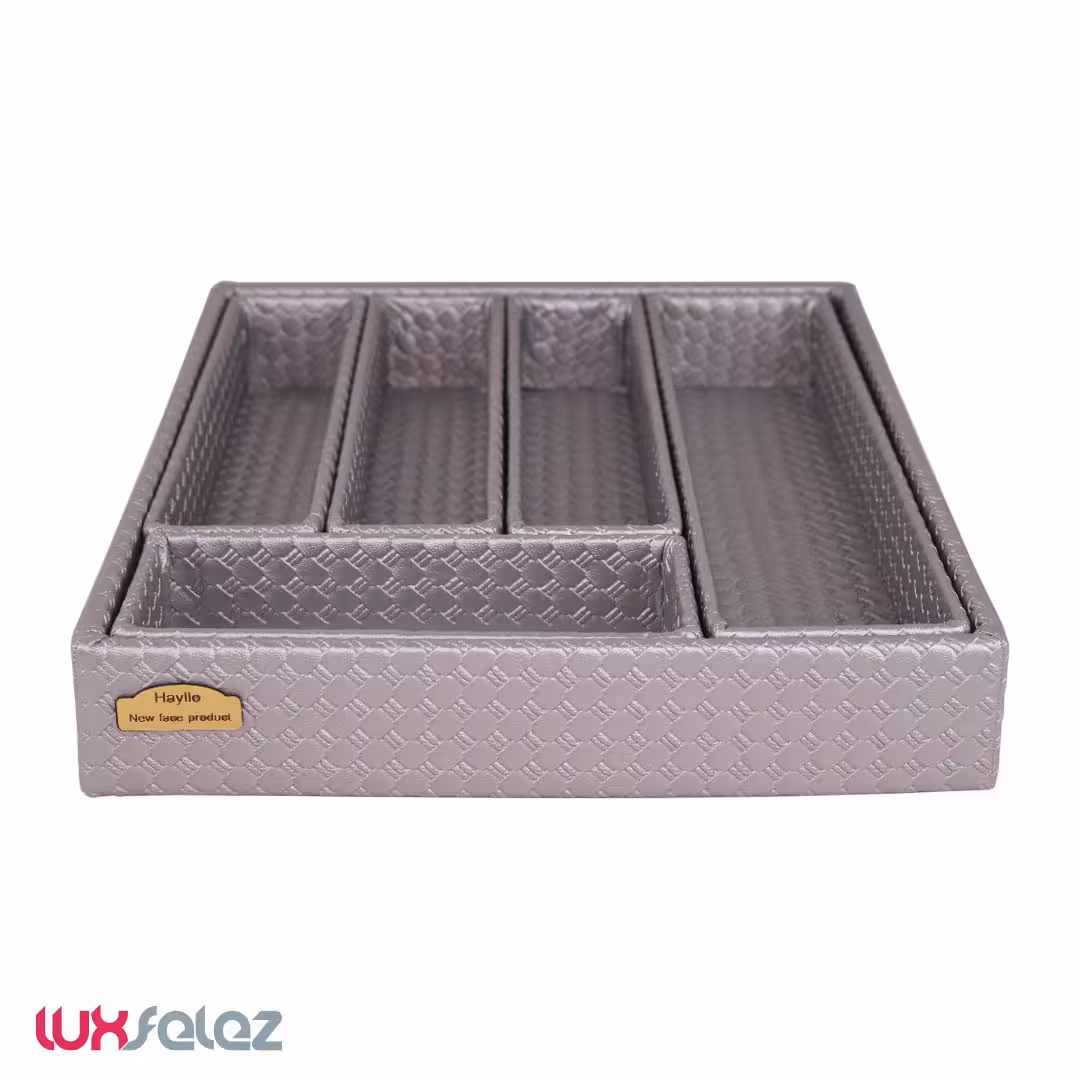 جا قاشقی هایلو مدل چرمی متحرک 5 خانه