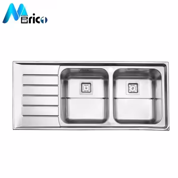 سینک اخوان کد 510 توکار دو لگنه