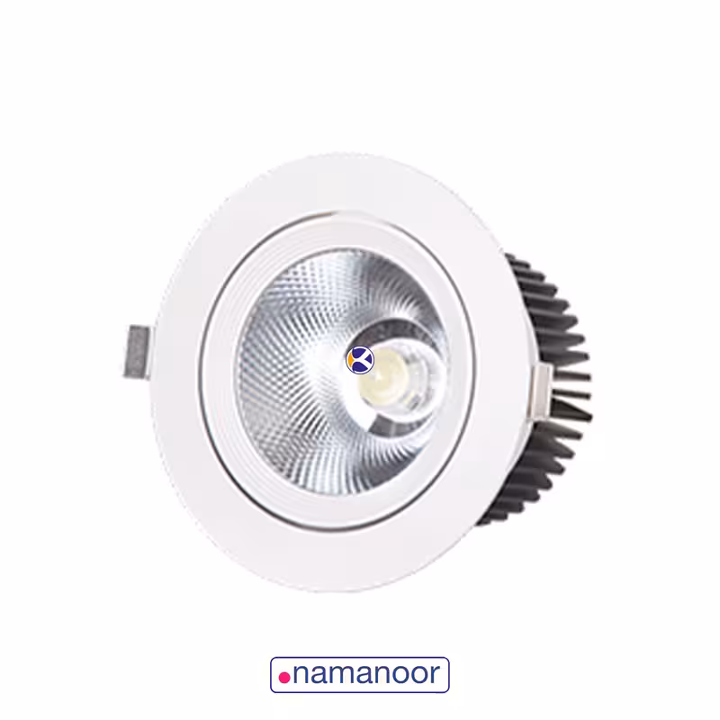سیلندری 25 وات دور سفید سری 919 با سایز برش 120mm نمانور