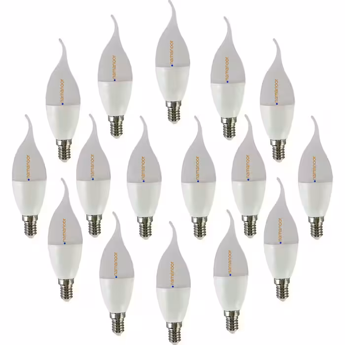 لامپ ال ای دی 7 وات نمانور مدل اشکی پایه E14 بسته 16 عددی