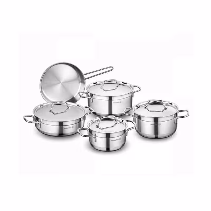 ‬‏‪سرویس قابلمه 9 پارچه استیل کرکماز مدل آلفا 🥇- ژینال