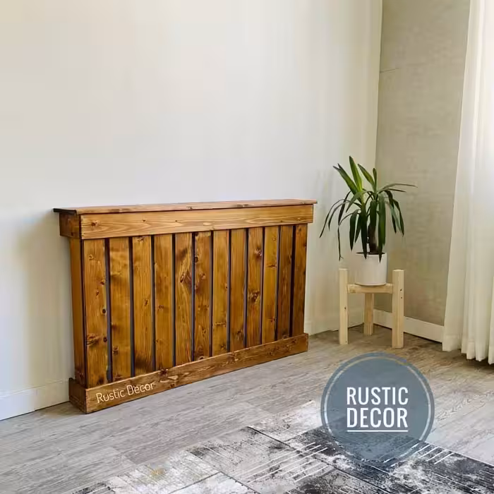 کاور شوفاژ  چوبی (روشوفاژی) روستیک دکور مدل H600 (پس کرایه)