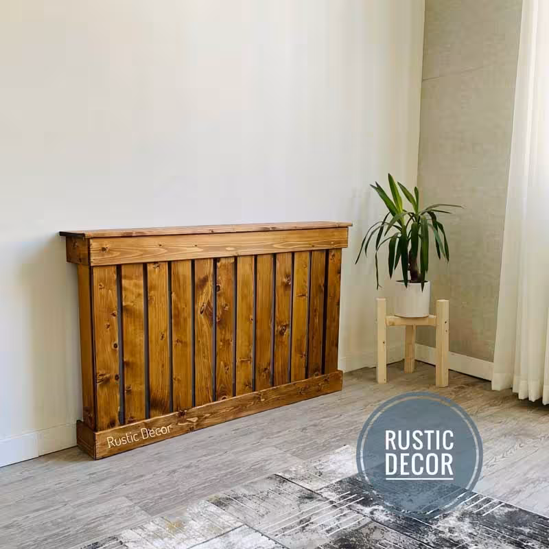 کاور شوفاژ  چوبی (روشوفاژی) روستیک دکور مدل H600 (پس کرایه)